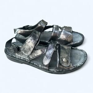 Naot Women's Fleur Metallic Onyx Leather Comfort Strappy Sandals size 42 Summer